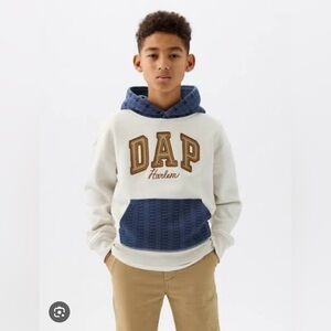 GAP x DAP Cream and Blue Kids Hoodie